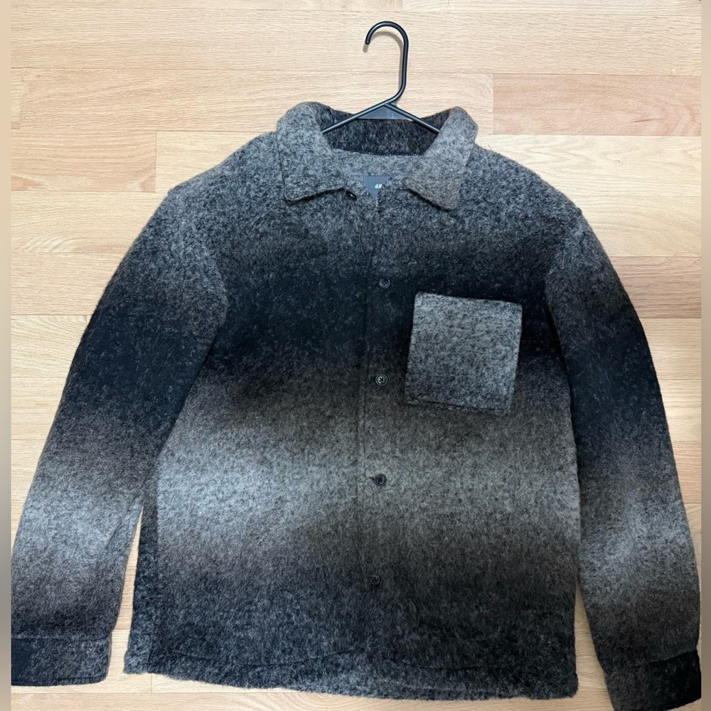 H&M Brown Patterned Felted Overshirt - Picture 2 of 3
